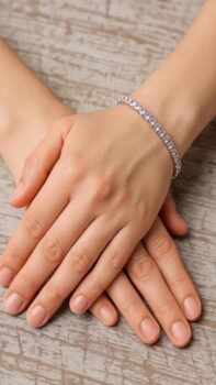 Buy AD stone silver bracelet | Gemstone Jewelry