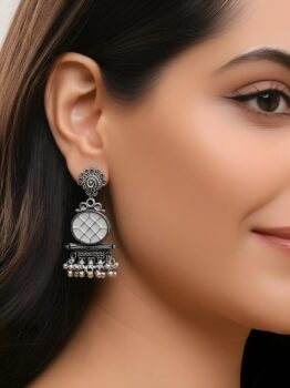 Buy Oxidised earrings | Gemstone Jewelry